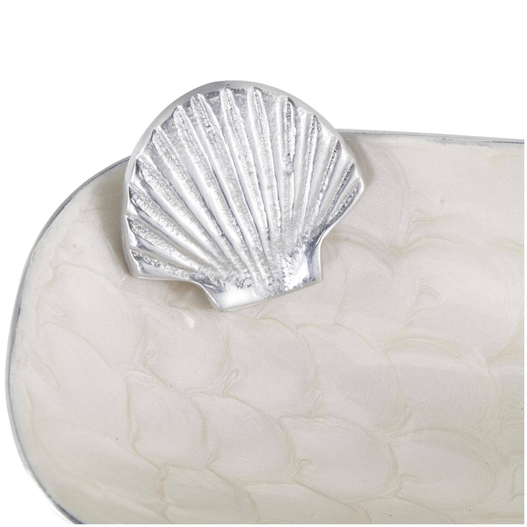 White Sea Life Metal Decorative Bowl Set